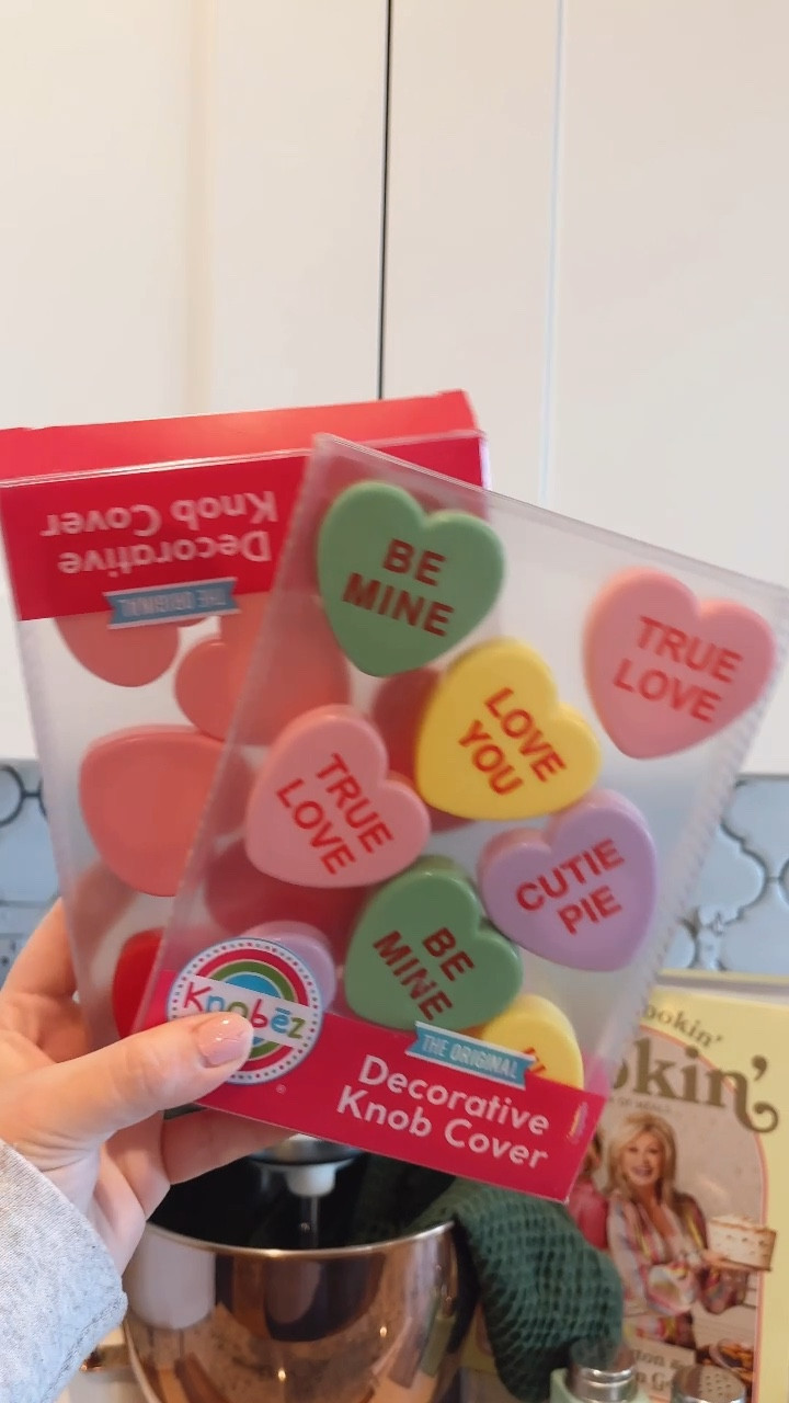 Conversation heart KNOBEZ! 
How cute are these . Perfect for clutter free decorating! Simply stretch over your kitchen knobs and you have the perfect pop of Valentine’s Day fun! 


#LTKGiftGuide #LTKHome #LTKSeasonal