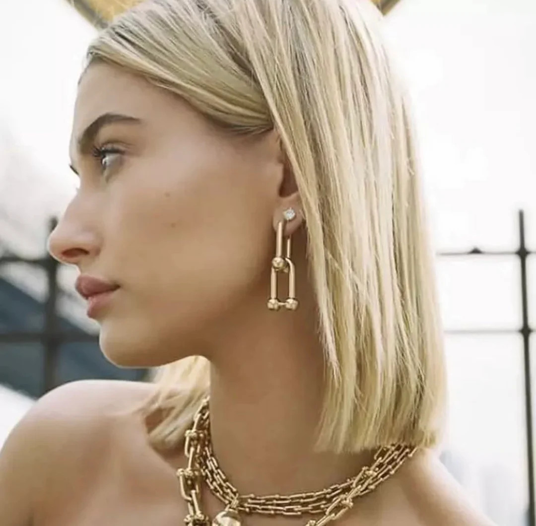 14K Gold Earrings -Chunky Earrings-gold jewelry- Gold Earrings Ear Dainty Earrings  Jewelry -Gold... | Etsy (US)