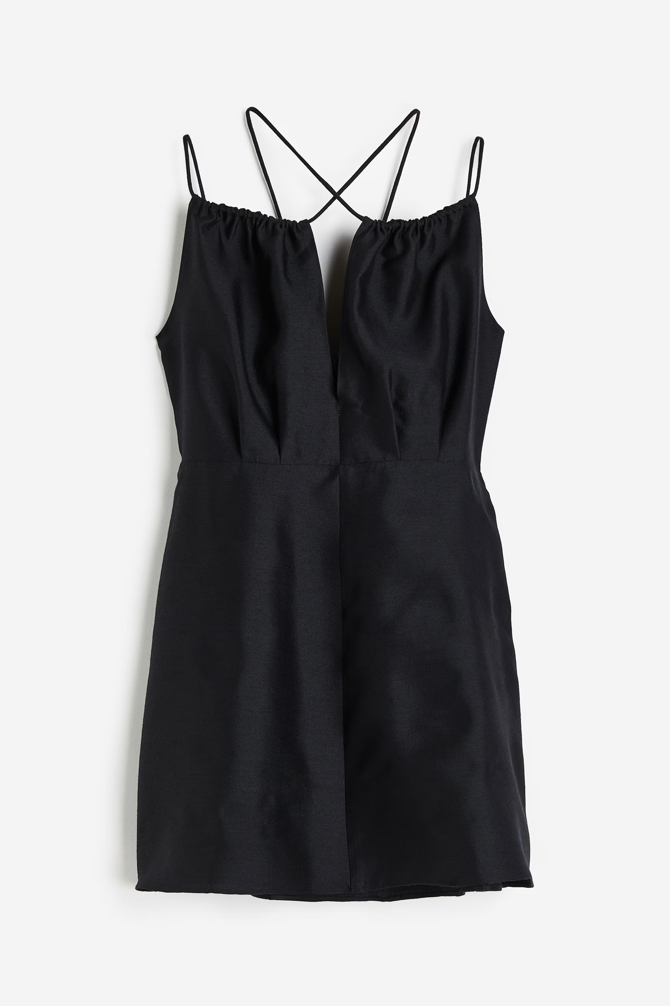 Top aus Seidenmischung - V-Ausschnitt - Ärmellos - Schwarz - Ladies | H&M DE | H&M (DE, AT, CH, NL, FI)