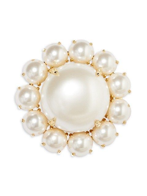 Clementine 14K Goldplated Faux Pearl Brooch | Saks Fifth Avenue