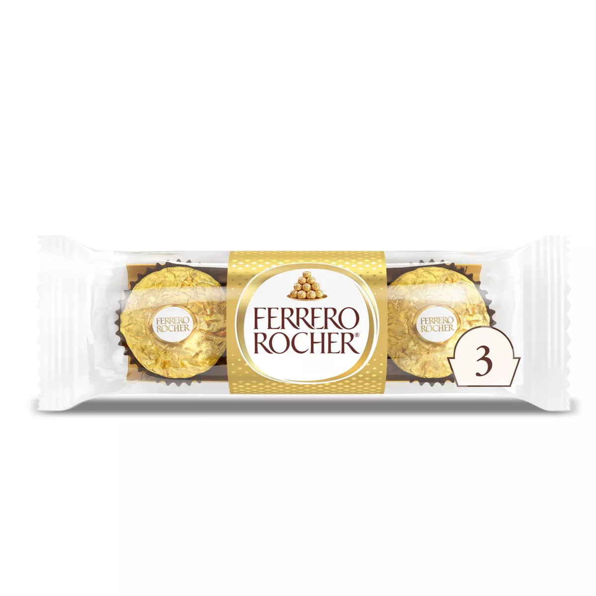 Ferrero Rocher Fine Hazelnut Chocolates Candy - 1.3oz/3ct | Target