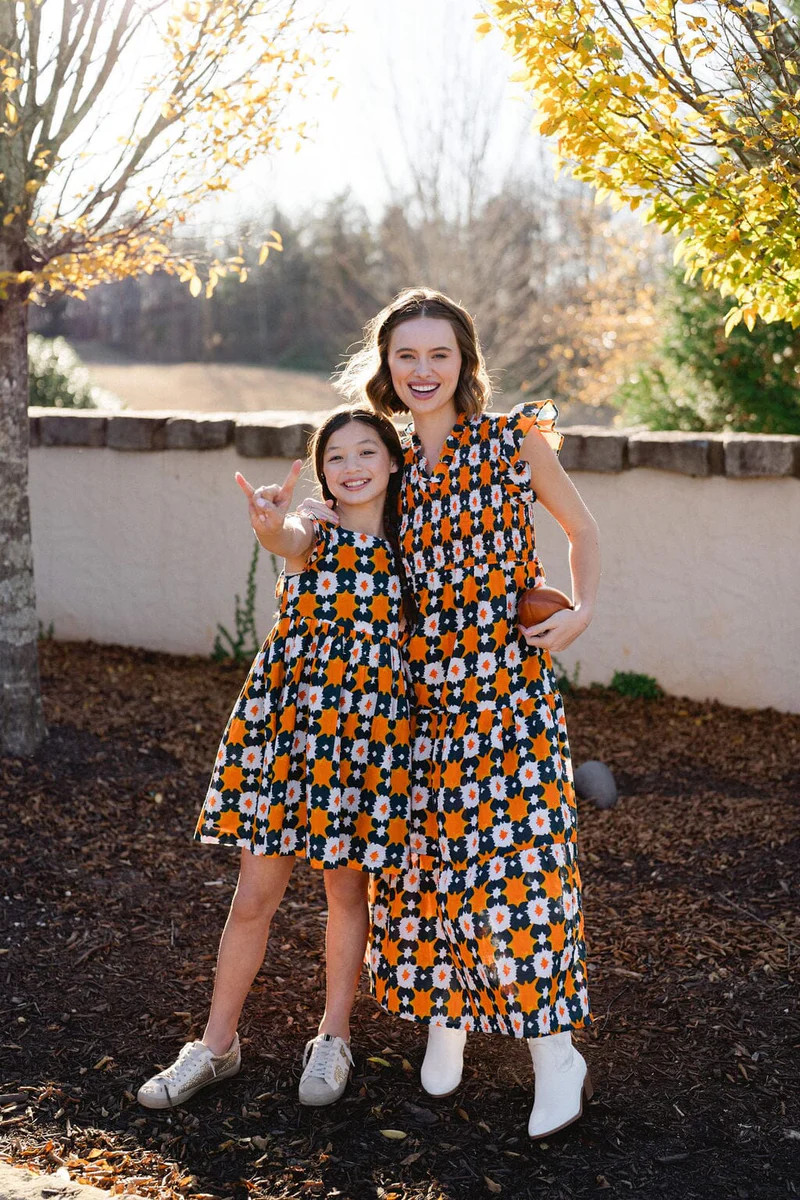 Women's Lilliana Smocked Flutter Sleeve Midi Dress - Tie Dye | Briton Court | Briton Court