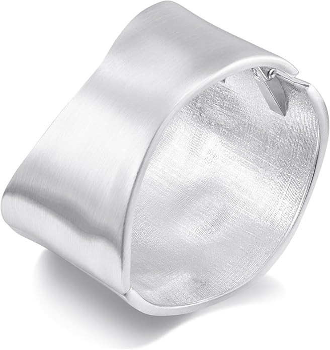 Chunky Gold Cuff Bracelets for Women Wide Gold Bangle Bracelet Hammered Open Wrist Cuff Bracelet ... | Amazon (US)