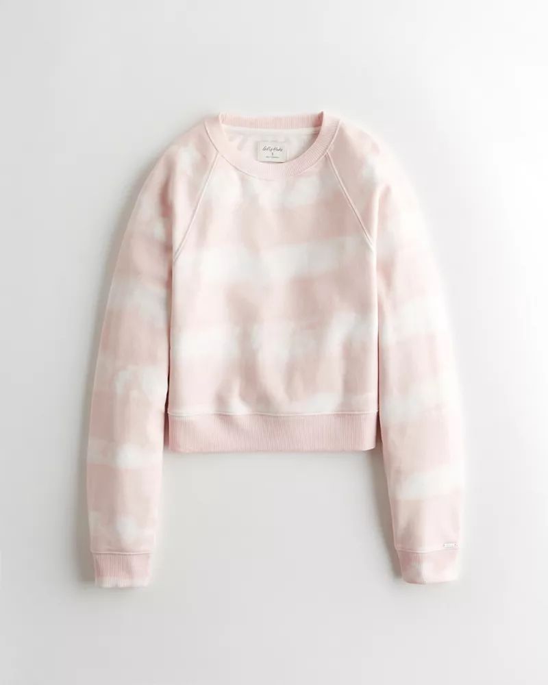 Tie-Dye Crop Crewneck Sweatshirt | Hollister US