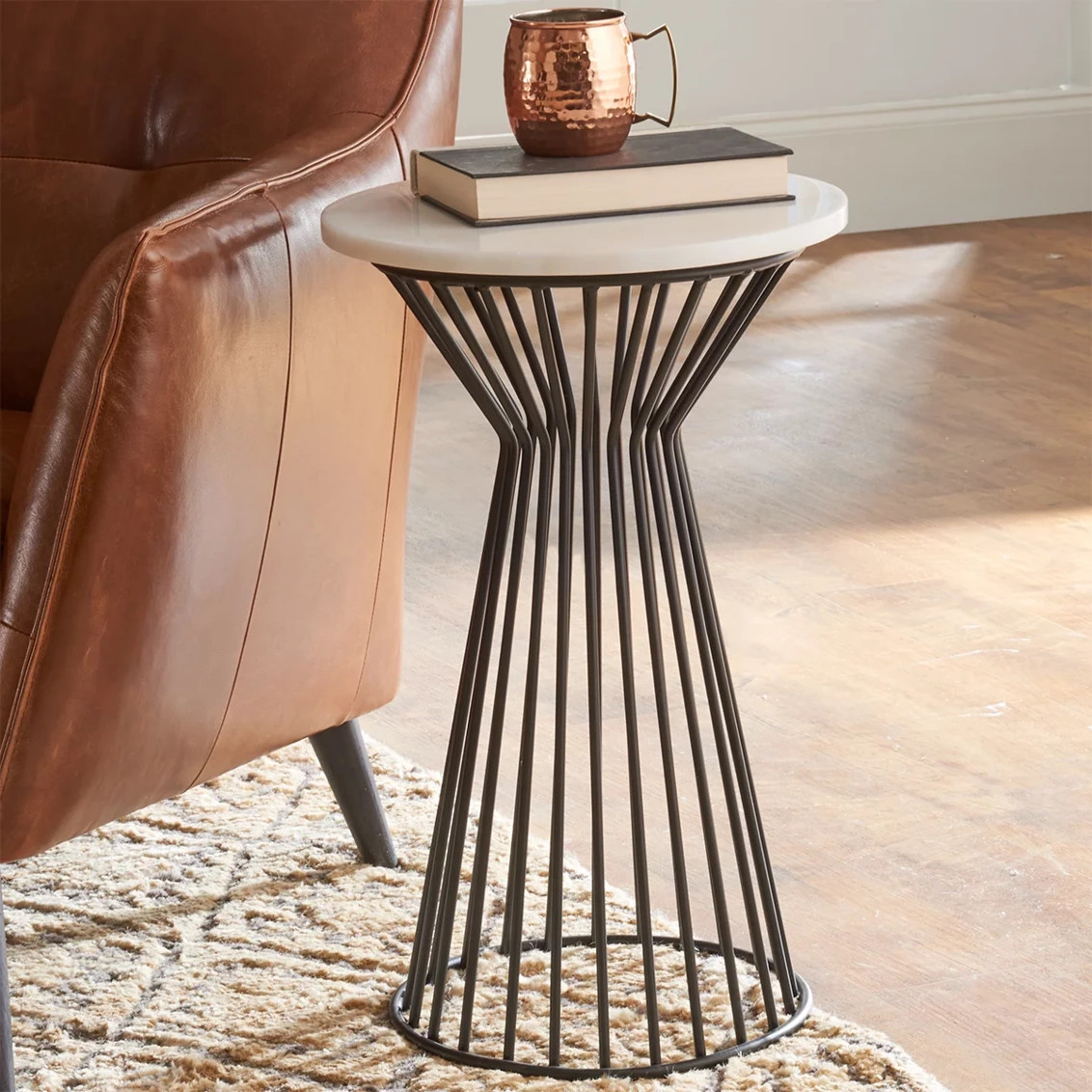 Hourglass Cage Accent Table | Shades of Light