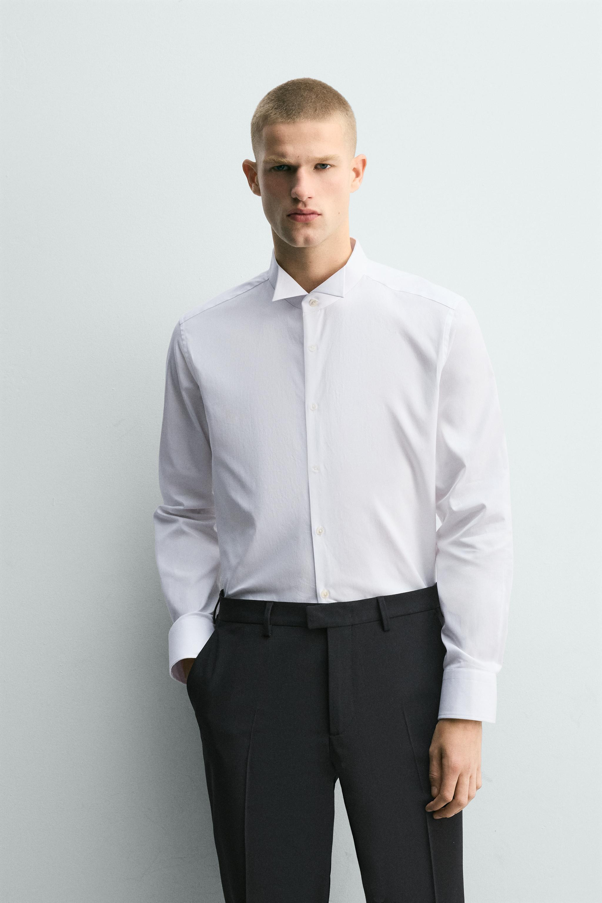 TUXEDO COLLAR SHIRT | Zara US