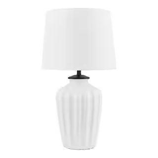 Hampton Bay Gianna 23.25 in. White Accent Lamp HDP15311 - The Home Depot | The Home Depot