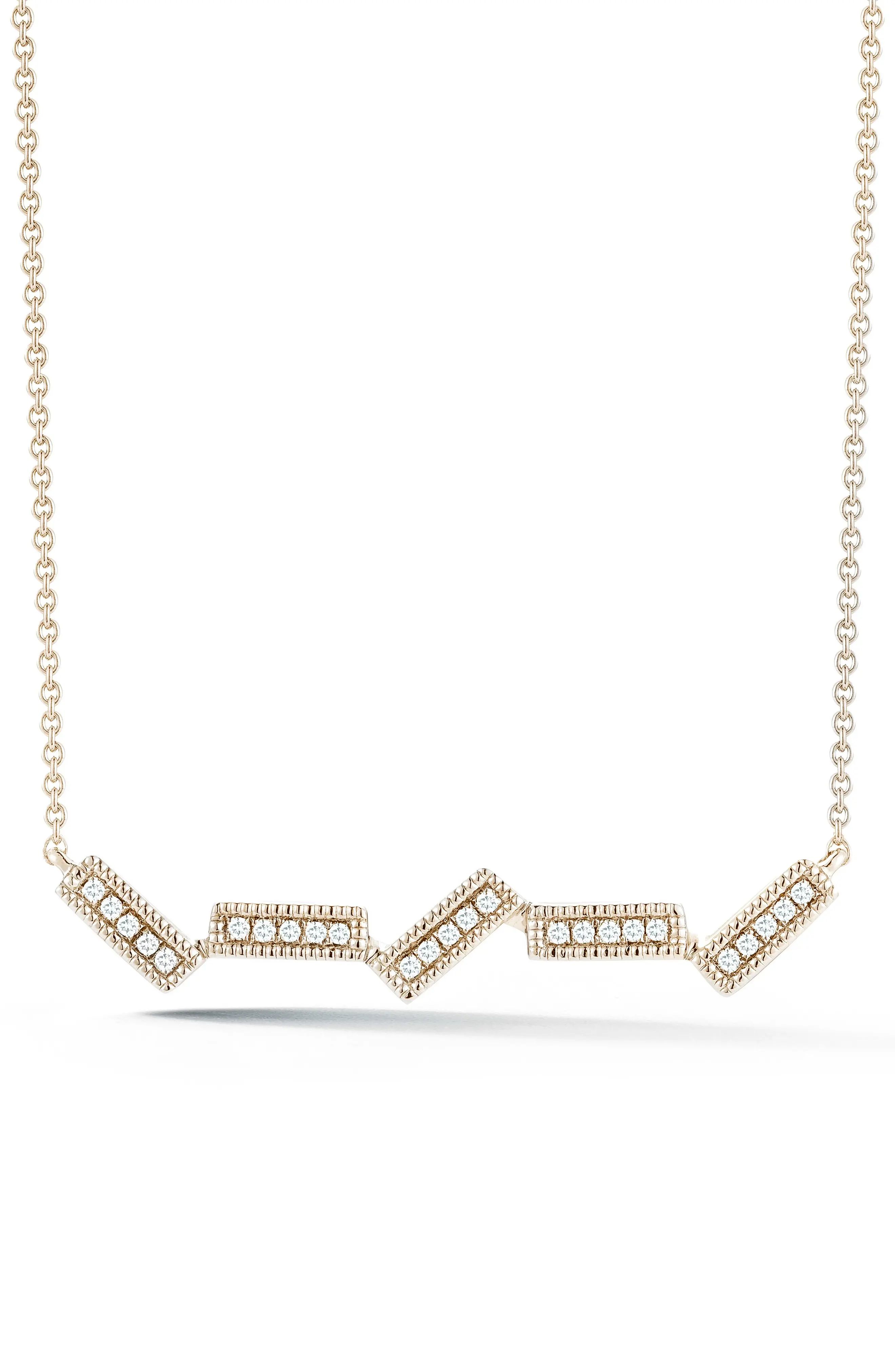 Sylvie Rose Five-Bar Diamond Pendant Necklace | Nordstrom