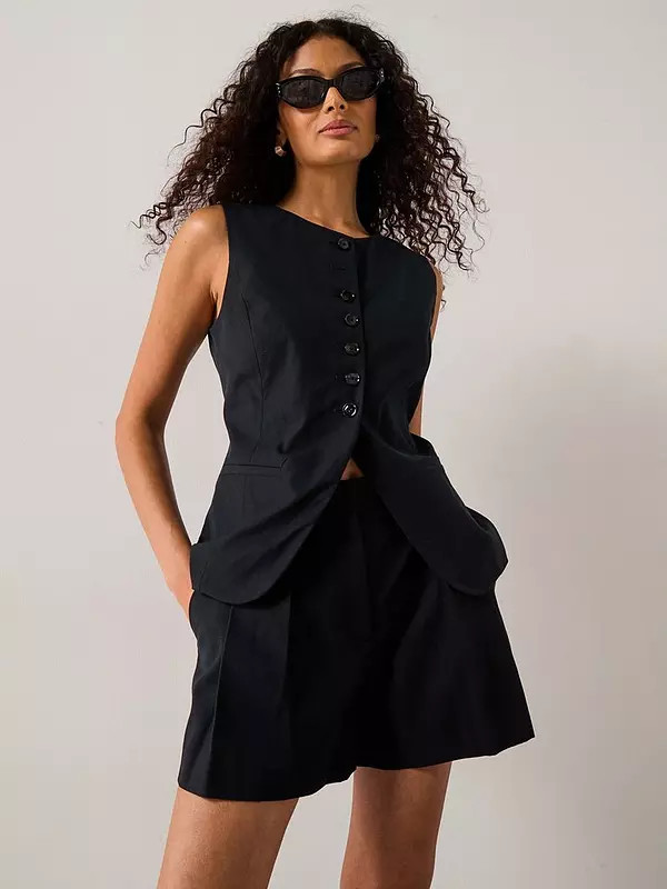 Mango Suit Waistcoat With Buttons | Very (UK)