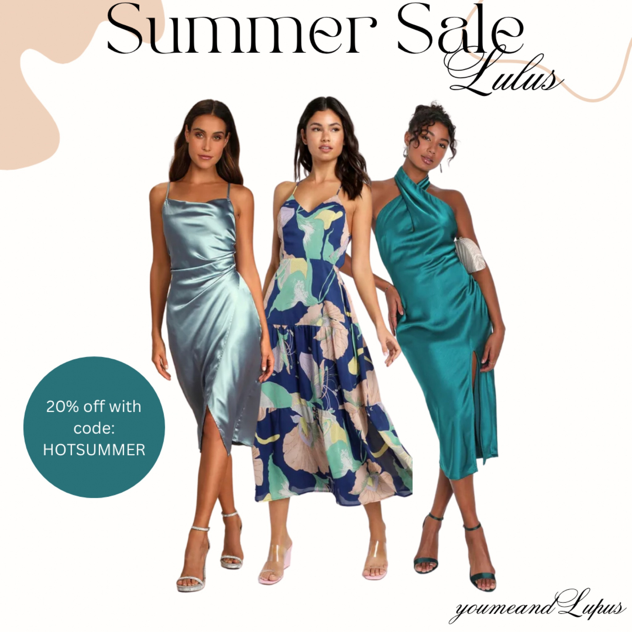 Lulus hot summer sale. Get 20% off now using code: HOTSUMMER
Dresses, lulus finds, sale, maxi dresses, dark blue dresses, cocktail dresses, wedding guest gowns, bridal shower dresses, YoumeandLupus, floral dresses, satin dresses

#LTKsalealert #LTKSeasonal #LTKFind