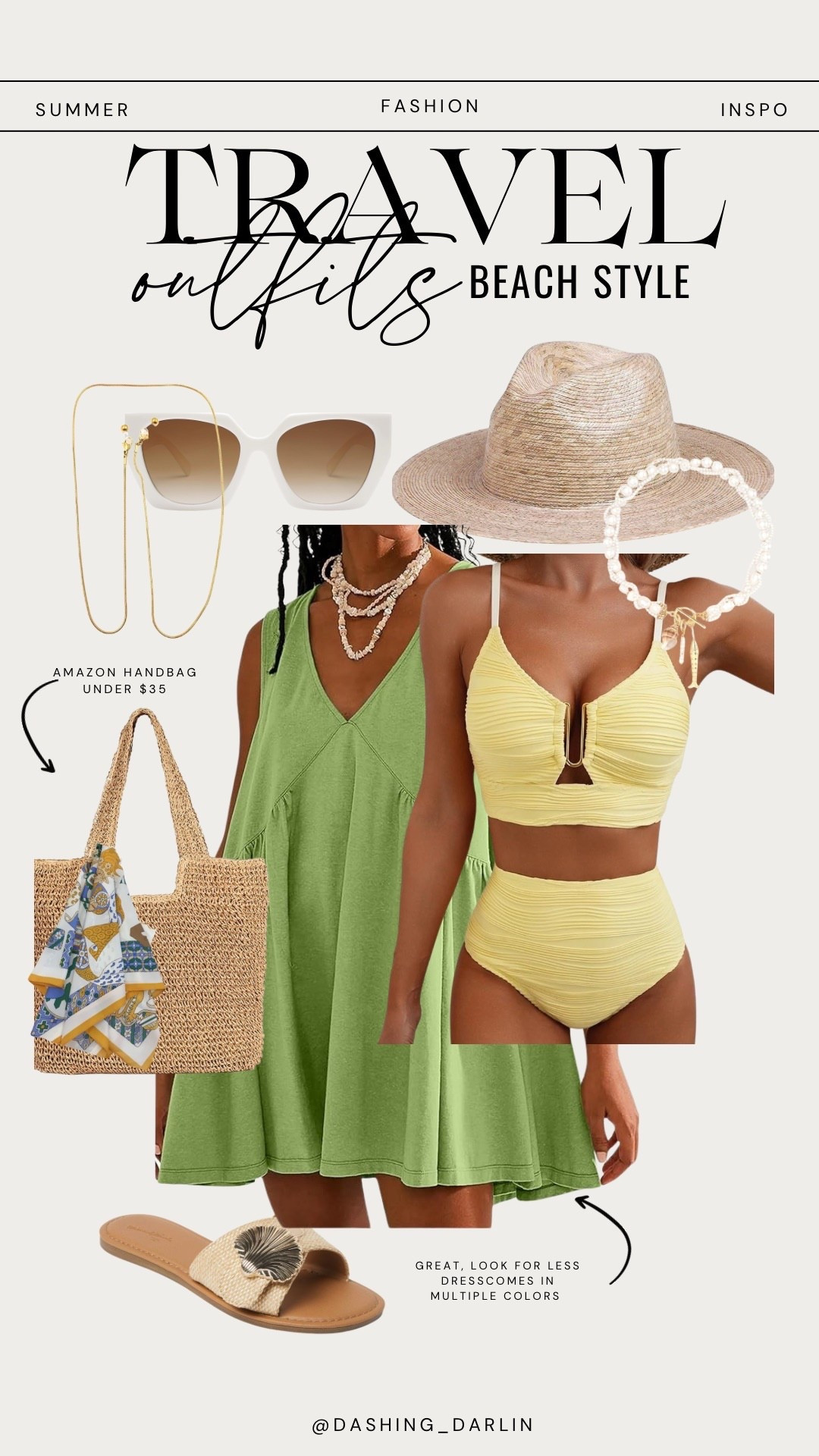 Comfy, soft two piece swimsuit from Amazon that has great support & booty coverage. Wearing size medium. 
Comes in other colors. Love this look for less dress to throw on over it. 



#LTKTravel #LTKFindsUnder50 #LTKSwim