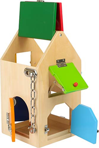 small foot wooden toys Big House of Locks with Locks, Bolts, Levers, Hinges & Safety Chain Playset D | Amazon (US)
