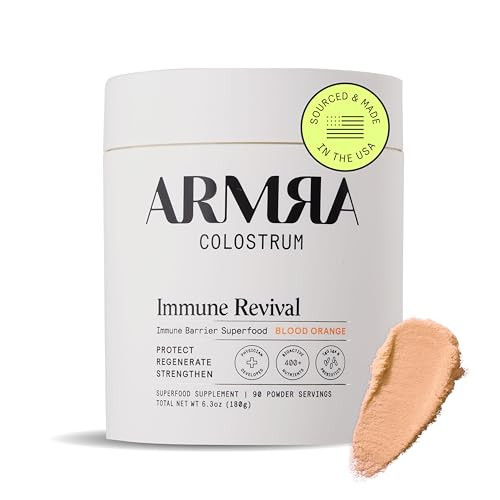 ARMRA Colostrum Powder | Blood Orange | Gut Health & Bloating | Skin & Hair | Immunity | Keto, Gluten & Fat-Free | 90 Servings | Amazon (US)