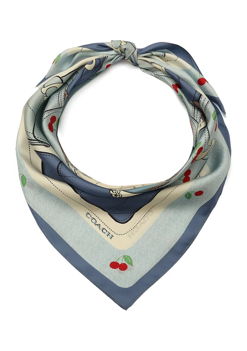 Tabby Cherry Printed Silk Square | Belk