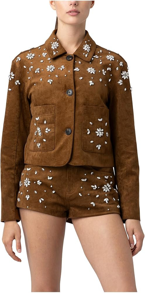 [BLANKNYC] Women's Favorite Duo Embellished Faux Suede Jacket | Amazon (US)