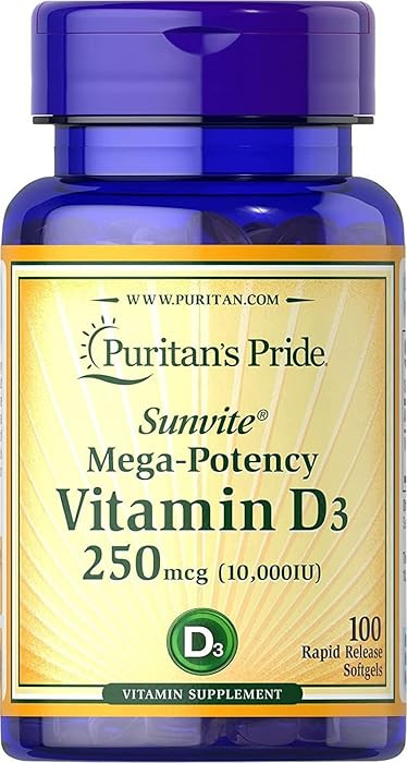 Puritan's Pride Vitamin D3, 100 Count | Amazon (US)