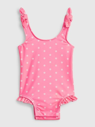 Baby Recycled Polka Dot Swim One-Piece | Gap (US)