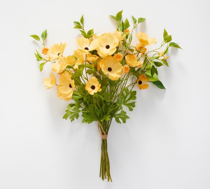 Faux Yellow Butterfly Ranunculus Bundle | Pottery Barn (US)