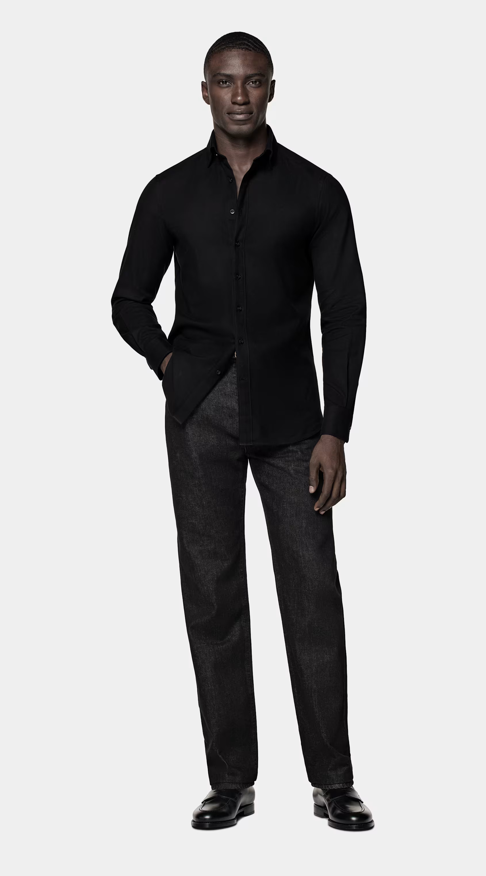Black Tailored Fit Shirt | Suitsupply (US)