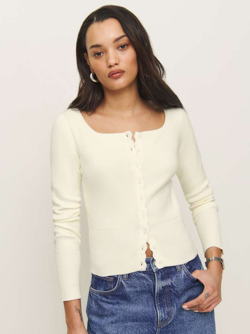 Aura Cotton Cardigan | Reformation (Global)