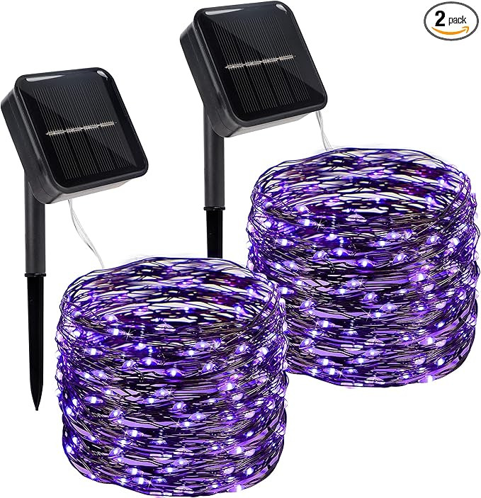 Twinkle Star 33 FT 120 LED Outdoor Solar String Lights, Solar Powered Halloween Decorative Fairy ... | Amazon (US)