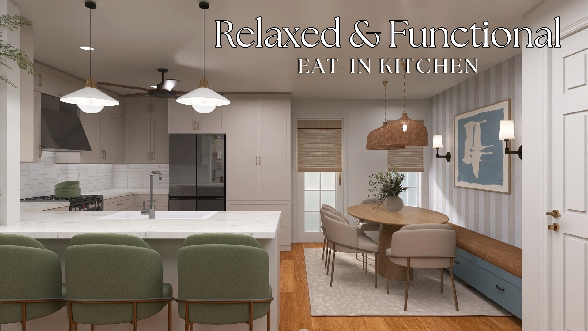 Designed by Jackie
Relaxed & Functional Eat in Kitchen