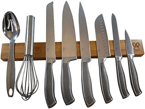 Eco friendly Bamboo wood magnetic knife holder, 17 inch knife strip or bar in gift box. Premium P... | Amazon (US)