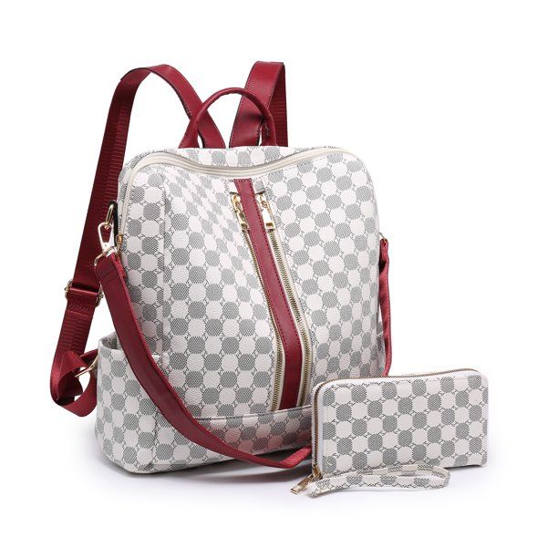 Poppy Women Fashion Backpack Purse Anti-Theft Rucksack Travel Daypack School Shoulder Bag Handbag... | Walmart (US)