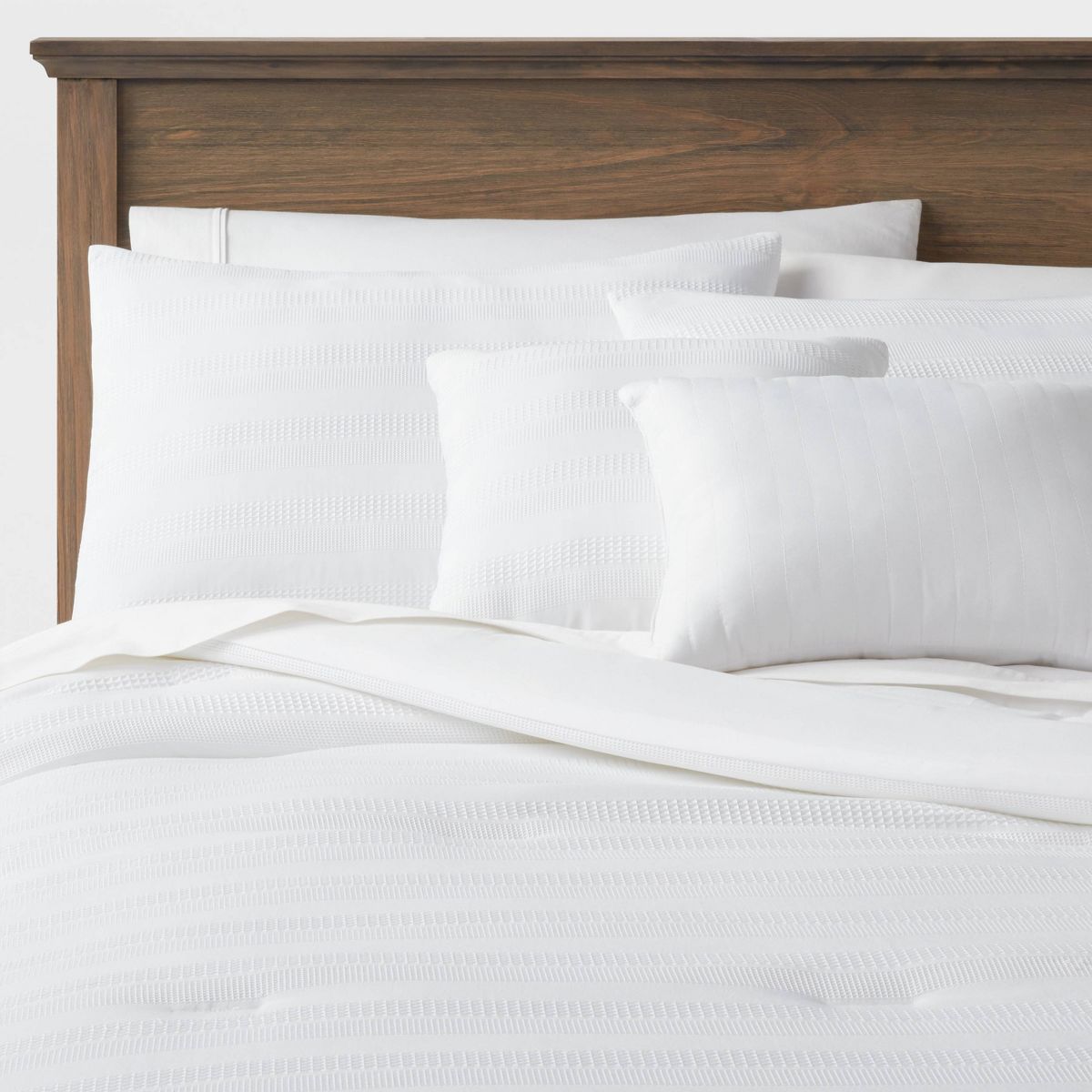 4pc Woven Waffle Stripe Comforter Bedding Set - Threshold™ | Target