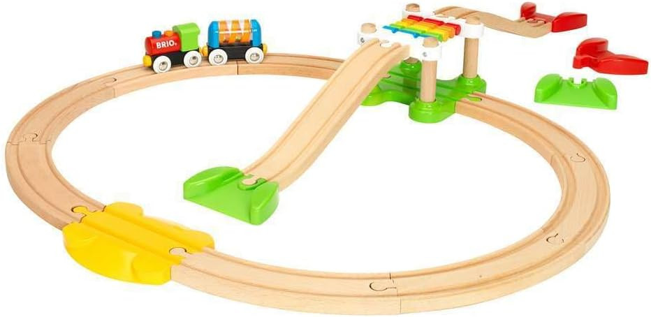 BRIO My First Railway Beginner Pack - 18-Piece FSC-Certified Wood Train Set - Compatible with All... | Amazon (US)