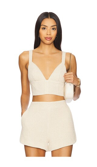 Castalia Bra Top in White, Ivory, & Gold | Revolve Clothing (Global)