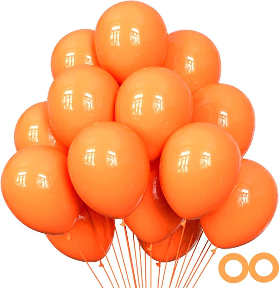 100pcs Orange Balloons, 12 inch Orange Latex Party Balloons Helium Quality for Halloween,Graduati... | Amazon (US)