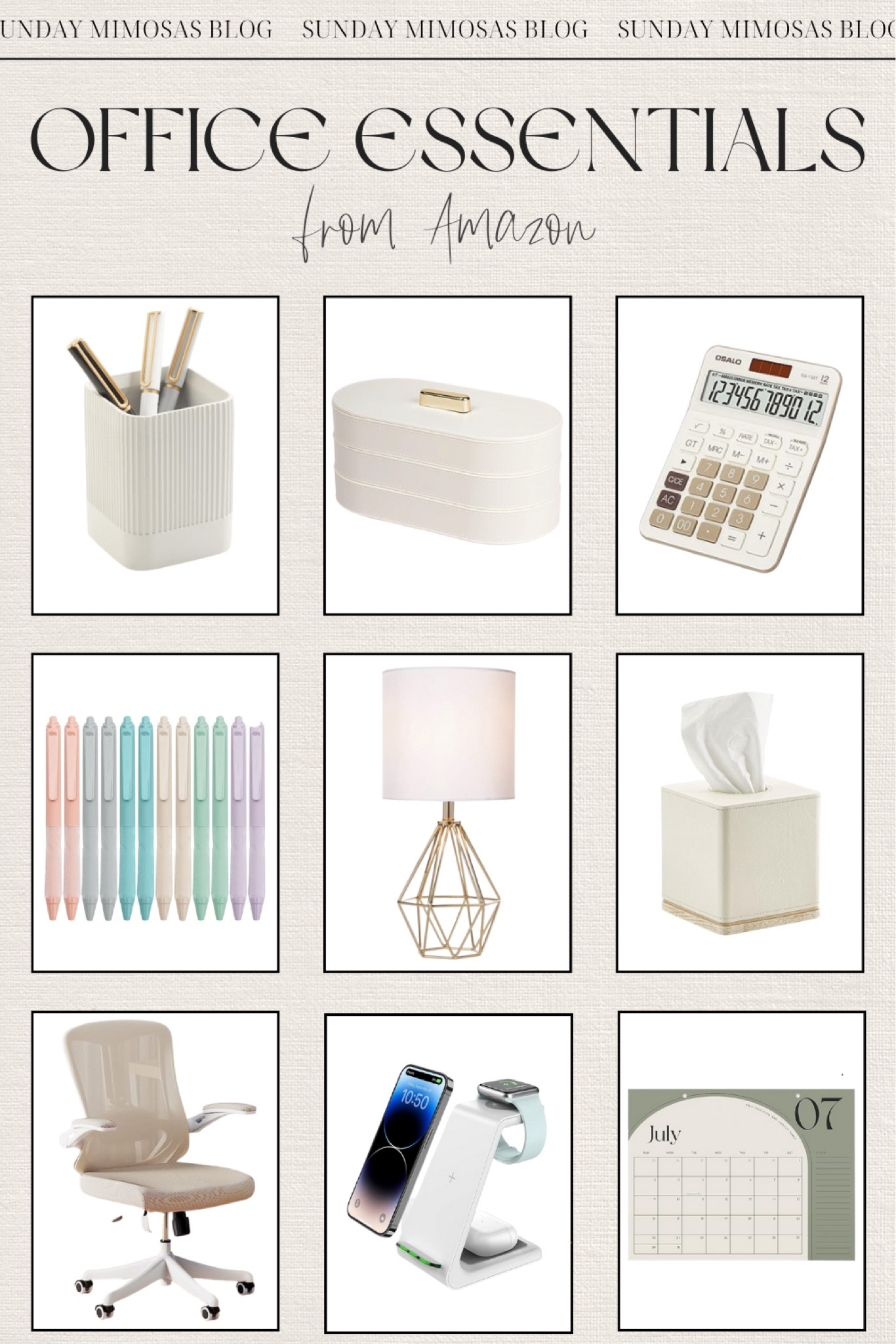 Home Office Decor ✨

Here are some of our favorite neutral office decor for your home office, corporate desk or college apartment! 

Office chair, office supplies, office essentials, office decor, office organization, gold office supplies, neutral school supplies, desk decor, Amazon office, Amazon office decor, neutral office chair, cord organizer, desk accessories, aesthetic office supplies, college school supplies, cute desk supplies, aesthetic desk supplies, pastel markers, work from home, desk lamp, desk calendar #homeoffice #neutralofficedecor #aestheticoffice

#LTKFind #LTKhome #LTKBacktoSchool