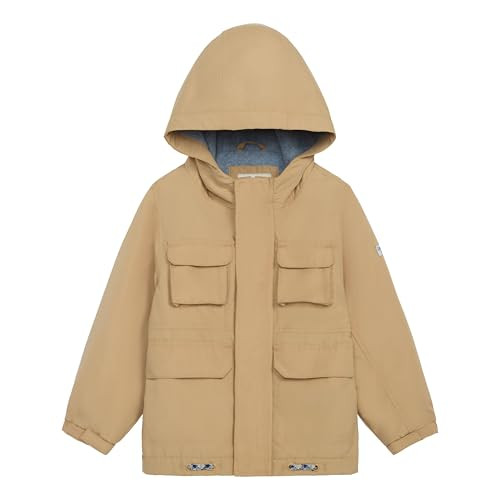 OshKosh B'gosh Baby Boys Midweight Hooded Little Guy Utility Jacket, Tan, 12Months | Amazon (US)