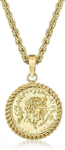 Ross-Simons Replica Coin Pendant Necklace in 18kt Gold Over Sterling | Amazon (US)