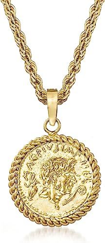 Ross-Simons Replica Coin Pendant Necklace in 18kt Gold Over Sterling | Amazon (US)