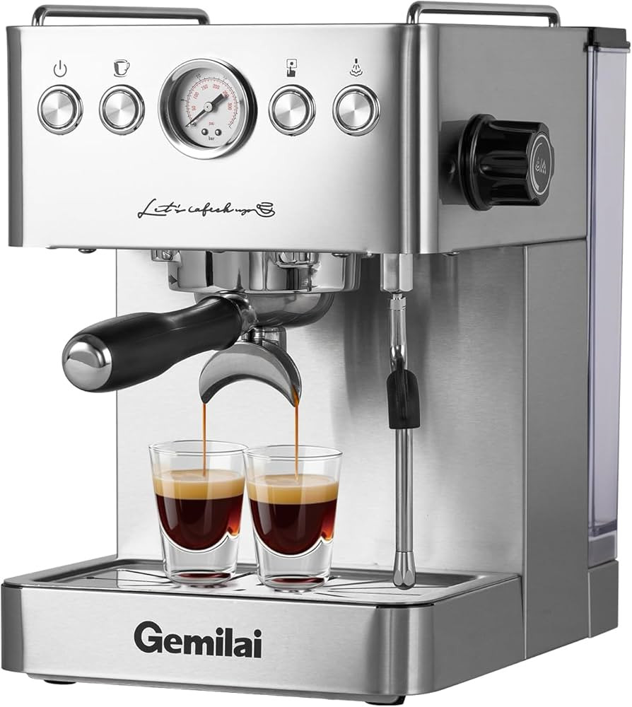 Espresso Machine, Espresso Maker with Milk Frother Steam Wand, Professional Coffee Maker with Ste... | Amazon (US)