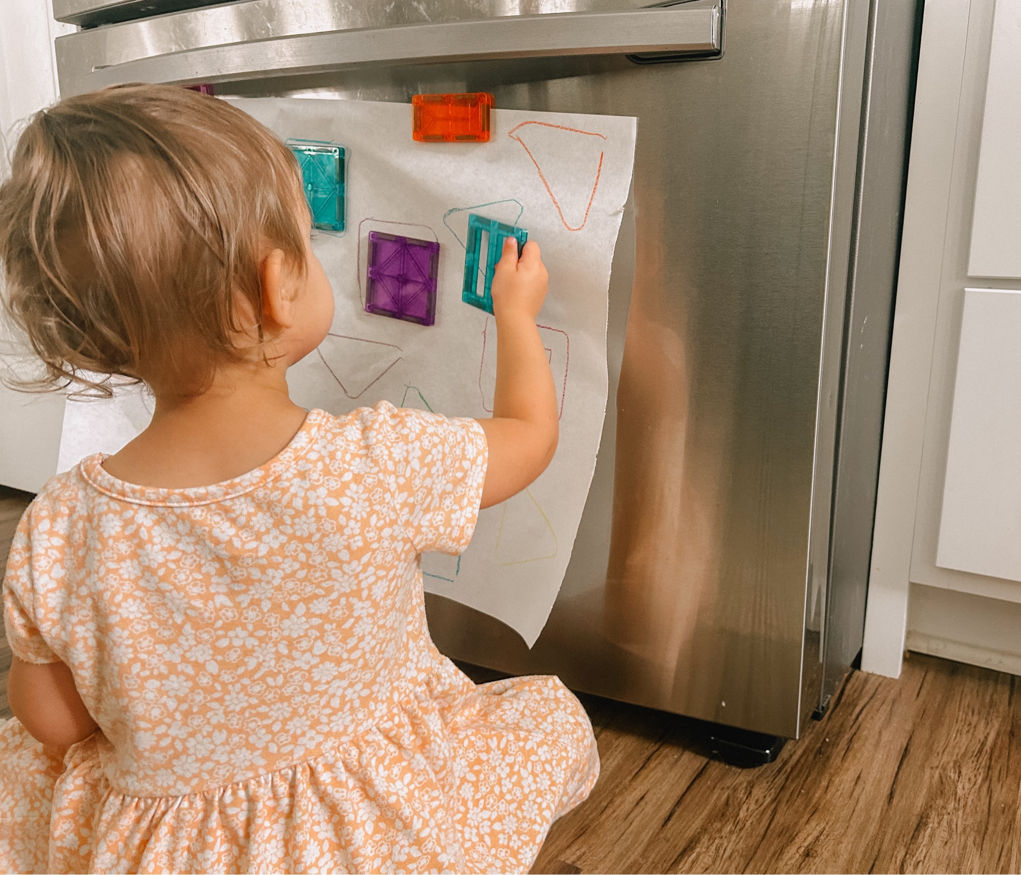 Toddler activity idea 🫶🏻 screen free activity, magnatiles, magnets, toddler toys, toddler ideas, indoor activities, mom ideas, mom hacks, second time mom, two under two, target dress, toddler gift ideas

#LTKFindsUnder50 #LTKFamily #LTKKids