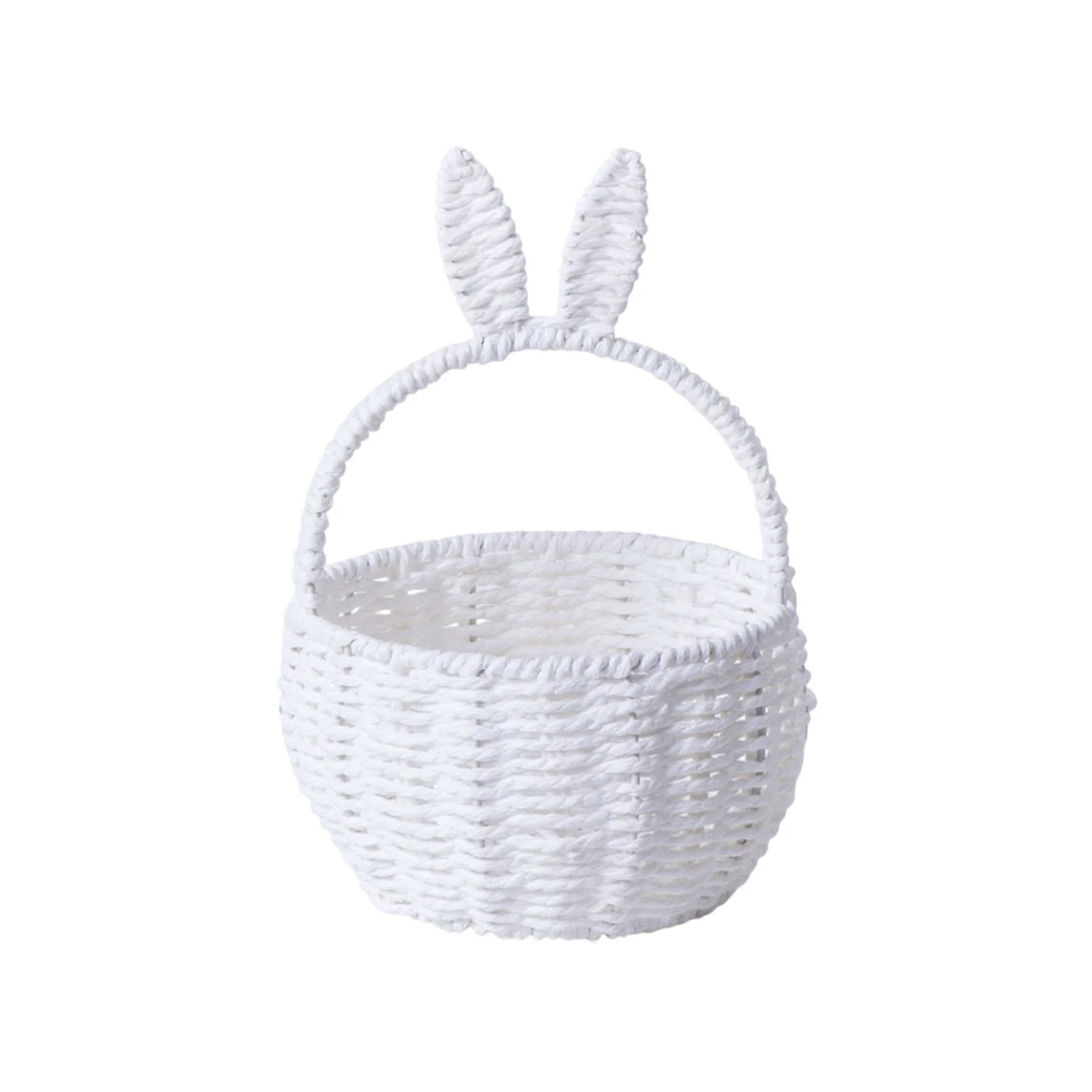 Easter Baskets Kids Easter Woven Bunny Basket Long Ears Bunny Storage Basket Tote Bag Easter Eggs... | Walmart (US)