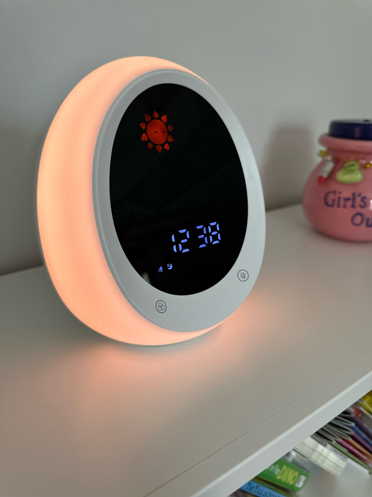 My favorite product in a long time! This kids alarm clock turns green when it rings for the set time in the morning, signaling to your child that it’s time to get up. You can set a bedtime as well, at which time, it’ll turn red. Also other cool nightlight colors!

#LTKGiftGuide #LTKHome #LTKKids