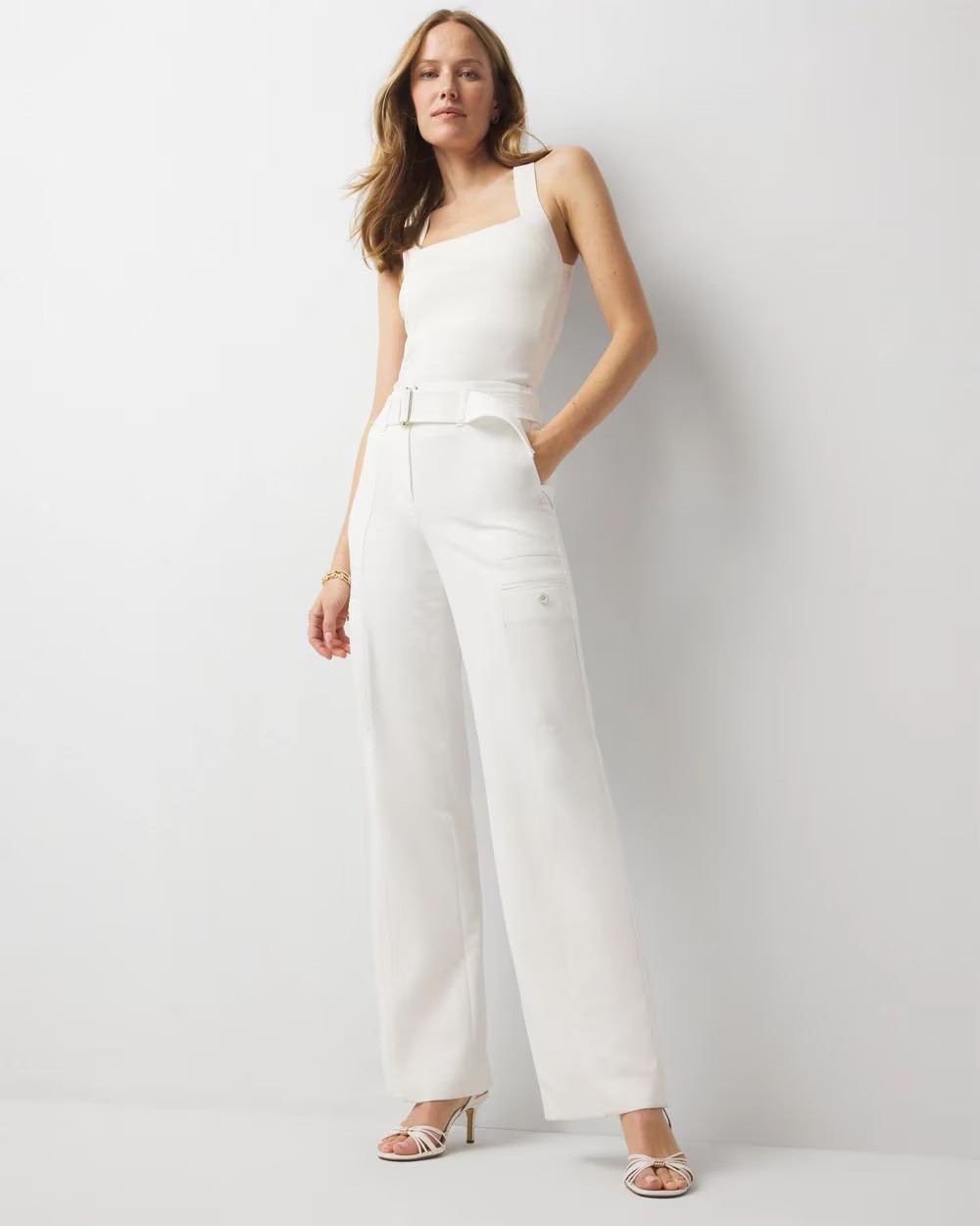 Belted Utility Wide Leg Pant | White House Black Market