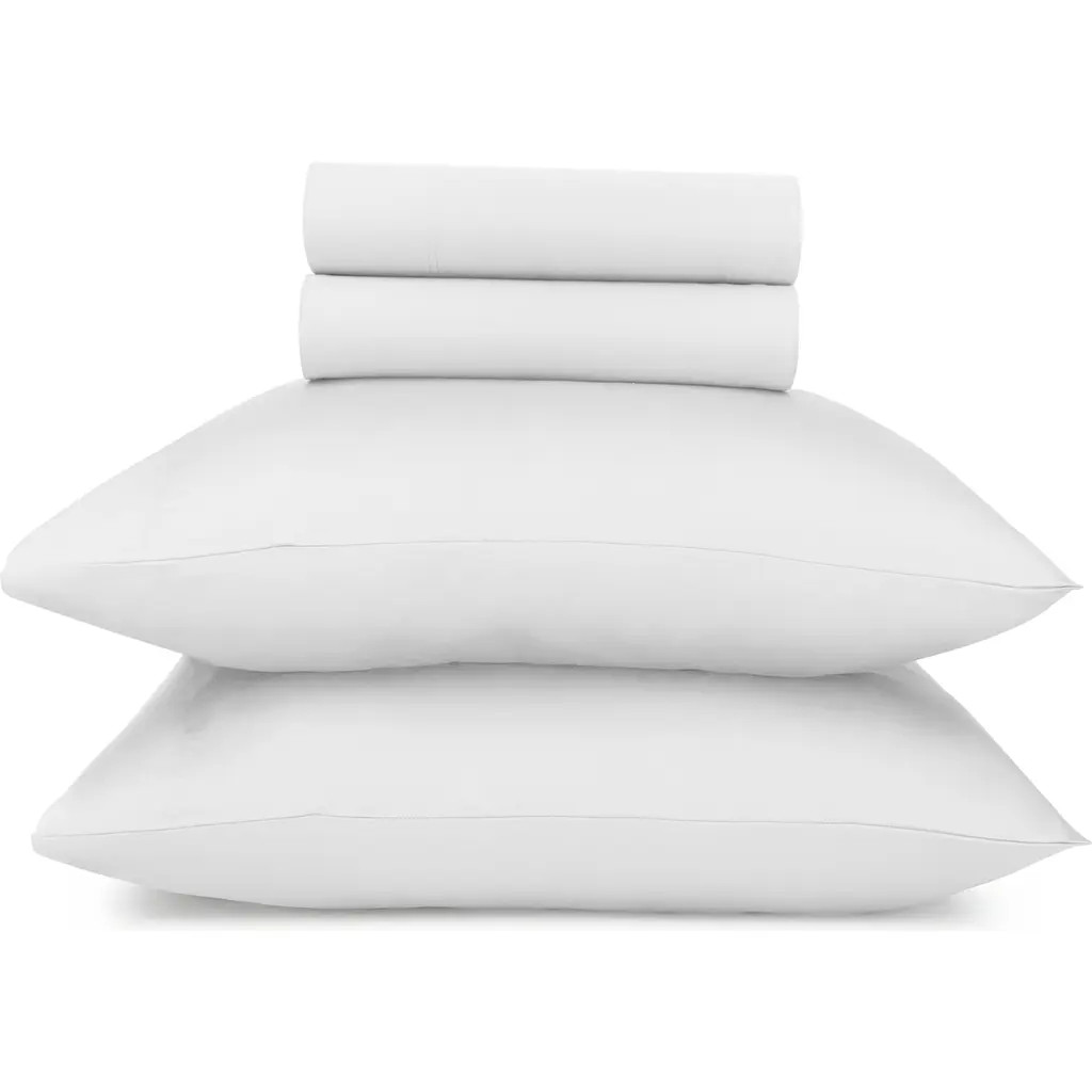 CALIFORNIA DESIGN DEN Signature Comfort 100% Egyptian Cotton Soft Sateen Sheet Set in Ivory at Nordstrom, Size California King | Nordstrom