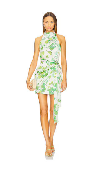 ELLIATT Tess Halter Mini Dress in Green. - size XXL | Revolve Clothing (Global)