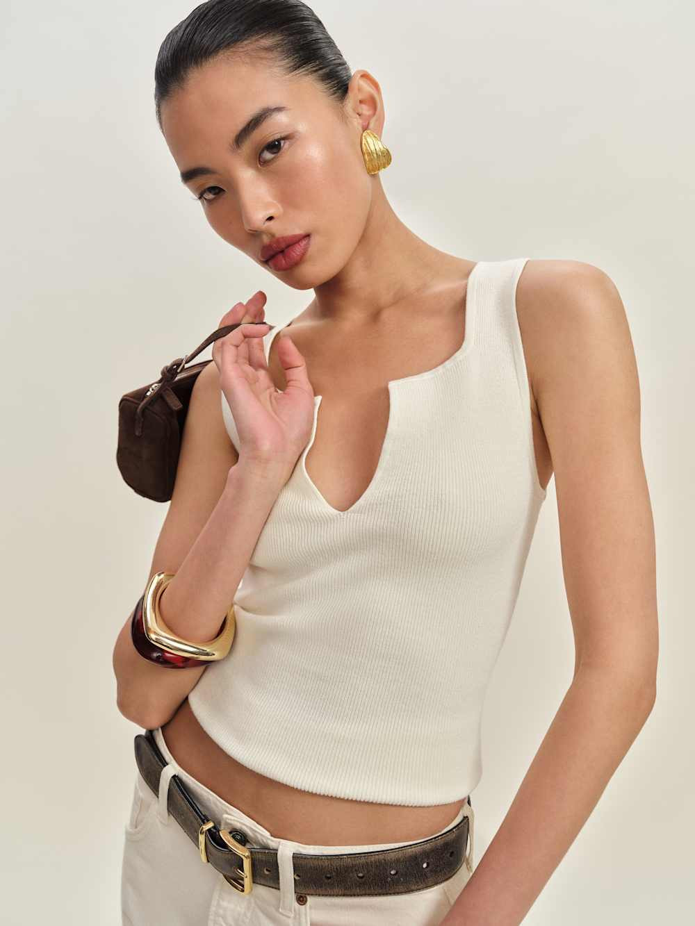 Rylie Cotton Sweater Tank | Reformation (Global)