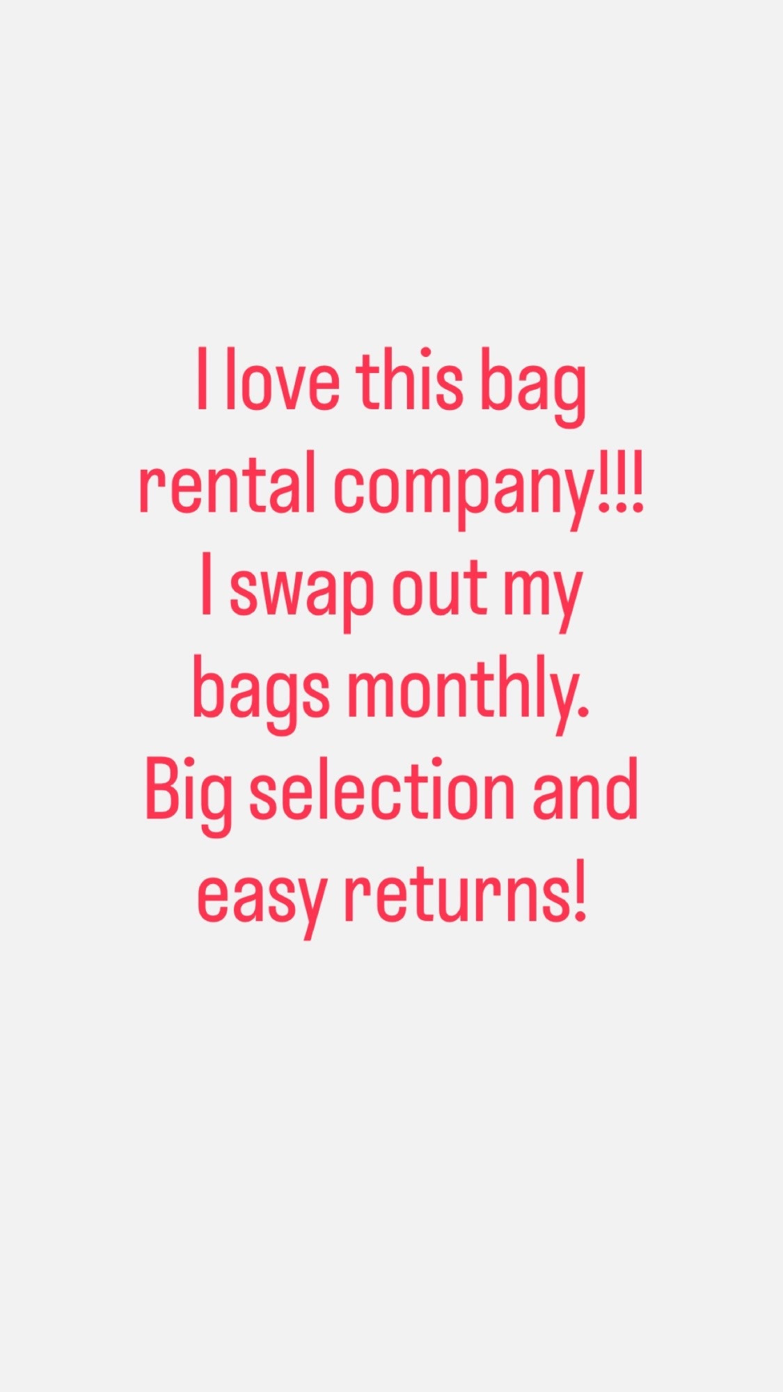 Here is the bag rental place! This is my referral code 🙌🏽

EUL2RMBBXO


Bag rental 
Handbag 
Rental 


#LTKOver40