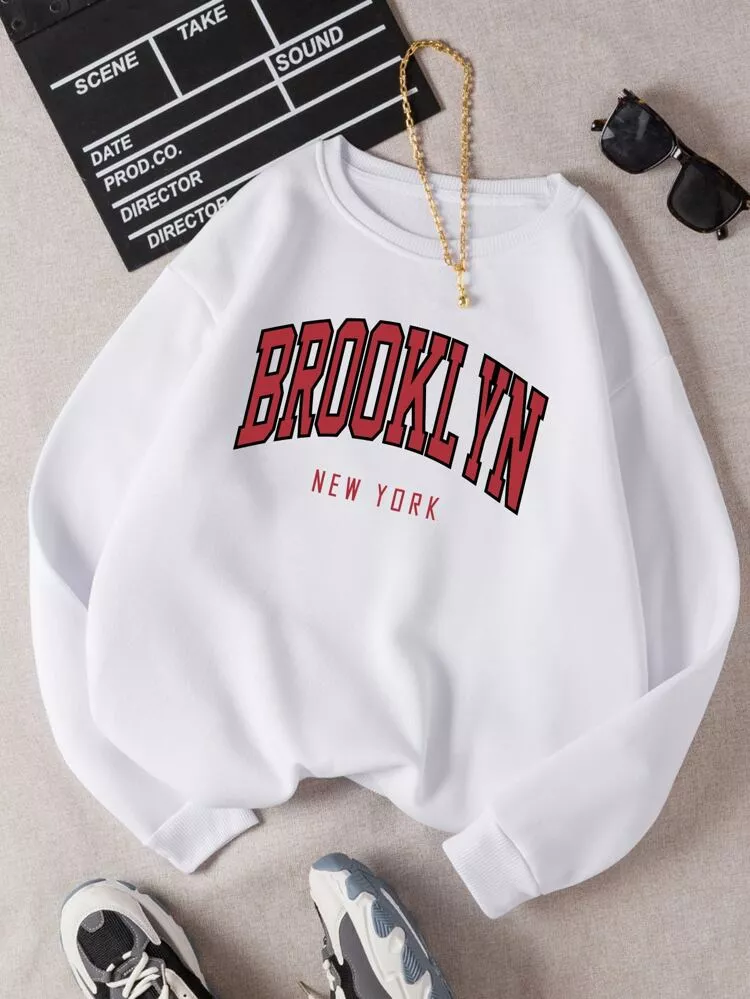 Basketball & Letter Graphic Thermal Lined Sweatshirt in 2023