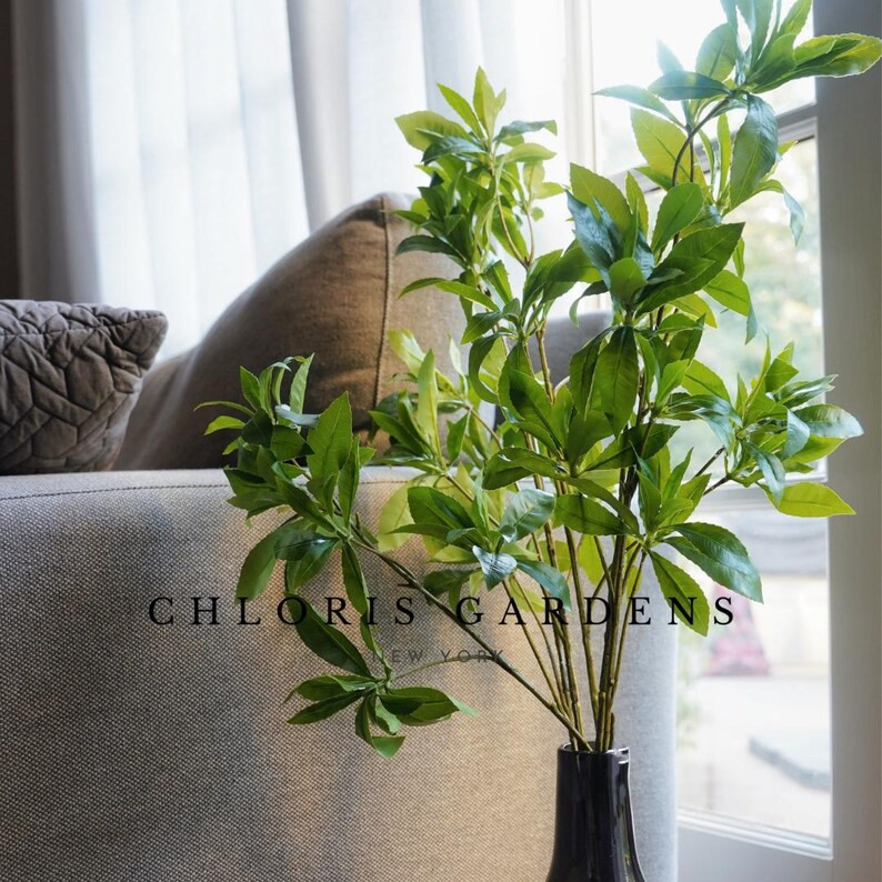 Realistic Artificial Greenery, High Quality Fake Plant Japanese Pieris, 2 Sizes Faux Branch With ... | Etsy (US)