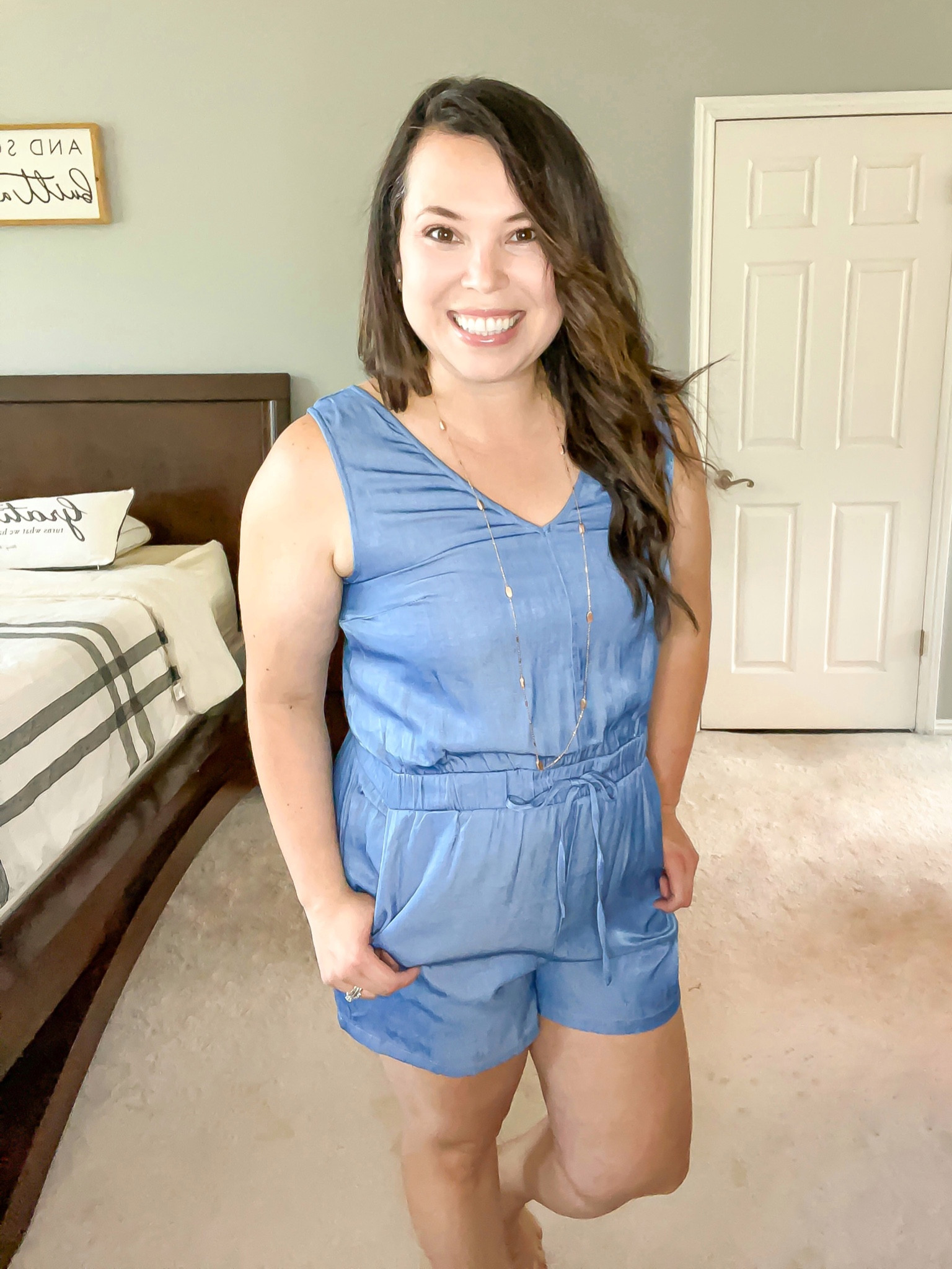 Perfect romper for midsize moms. Wearing a large. Size up on this one  

#LTKmidsize #LTKstyletip #LTKcurves