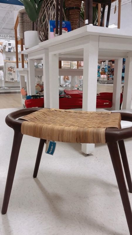 Tj maxx marshalls cane stool! How cute would this be in a living room, bedroom, or bathroom! Best seller this month

#LTKhome #LTKFind #LTKsalealert