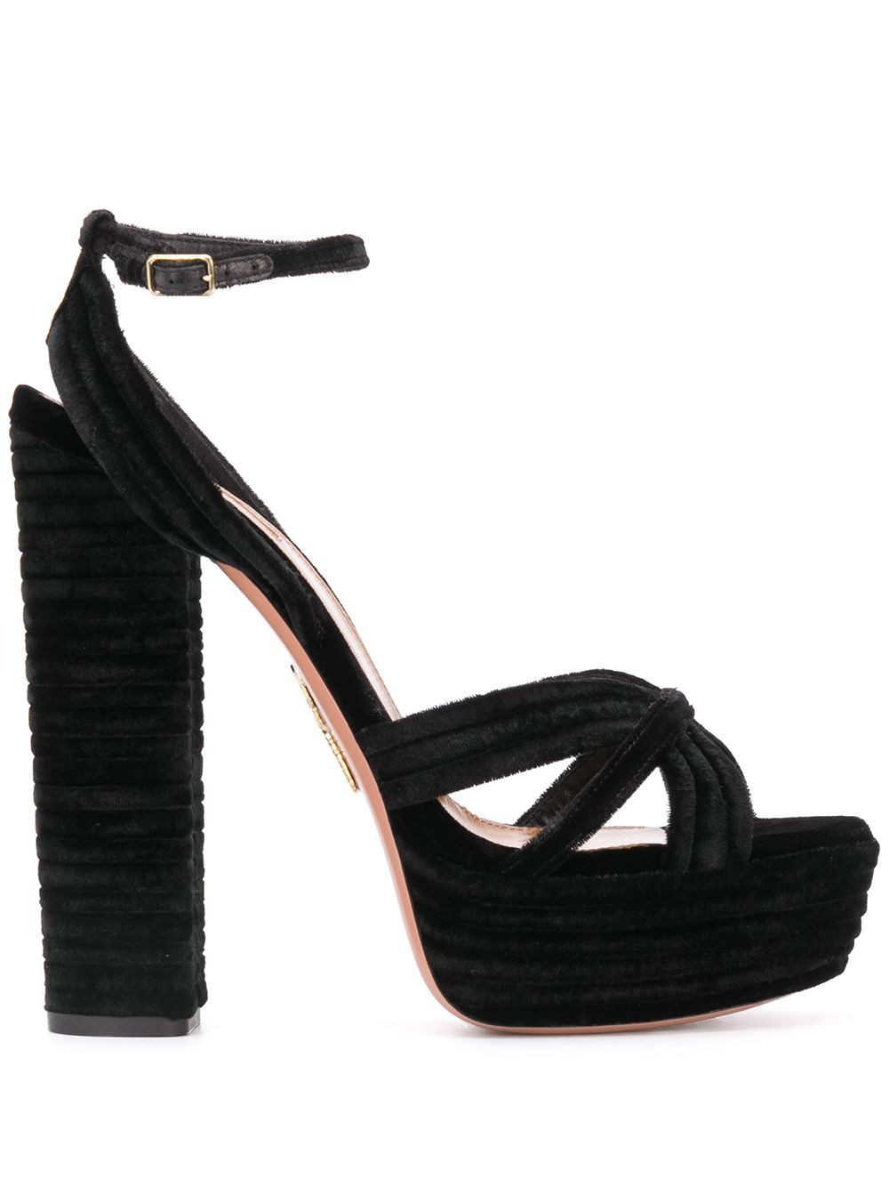 Aquazzura strappy platform sandals - Black | Farfetch Global